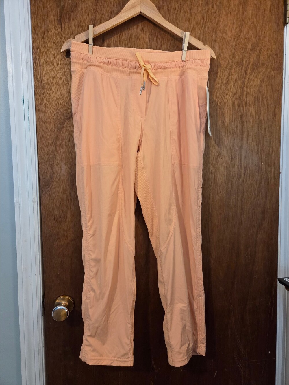 NWT Lululemon Dance Studio Mid-Rise Lined Pants Peach Orange Size 8